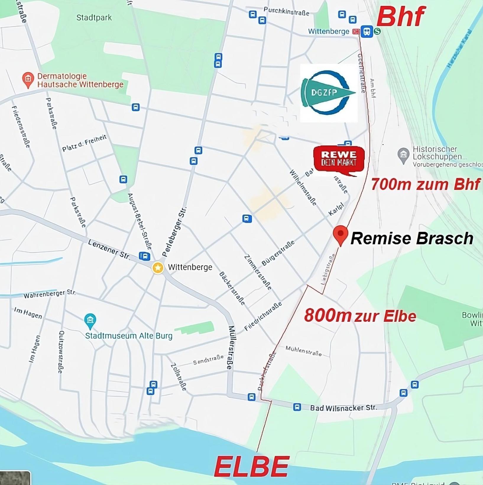 Remise Brasch - Zwischen Bahnhof Und Elbe Leilighet Wittenberge Eksteriør bilde